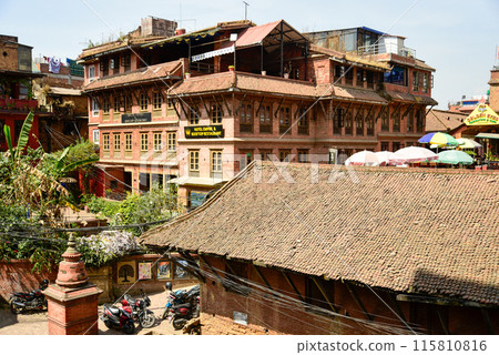 Beautiful scenery of Tachupal Square in Bhaktapur, Nepal Beautiful scenery of Tachupal Square in Bhaktapur, Nepal 115810816