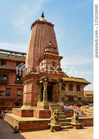 Beautiful scenery of Durbar Square in Bhaktapur, Nepal Beautiful scenery of Durbar Square in Bhaktapur, Nepal 115810848
