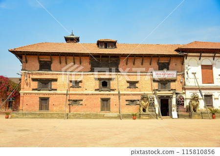 Beautiful scenery of Durbar Square in Bhaktapur, Nepal Beautiful scenery of Durbar Square in Bhaktapur, Nepal 115810856