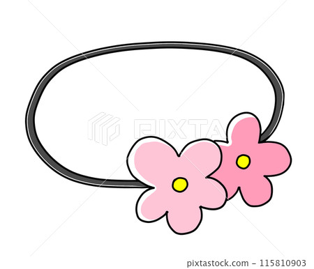 寬鬆簡約花朵裝飾純色髮圈 115810903