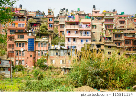 Street view of Bhaktapur city located on the outskirts of Kathmandu, Nepal Street view of Bhaktapur city located on the outskirts of Kathmandu, Nepal 115811154