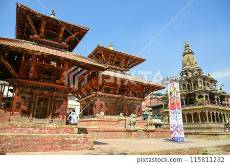 Beautiful scenery of Durbar Square in Patan, Nepal Beautiful scenery of Durbar Square in Patan, Nepal 115811282