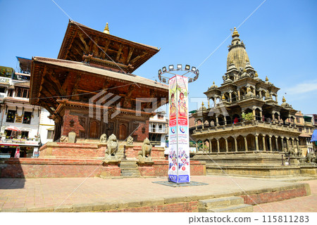 Beautiful scenery of Durbar Square in Patan, Nepal 115811283