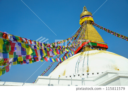A beautiful view of Boudhanath in Kathmandu, the capital of Nepal A beautiful view of Boudhanath in Kathmandu, the capital of Nepal 115811579