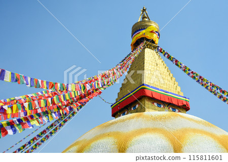 A beautiful view of Boudhanath in Kathmandu, the capital of Nepal 115811601