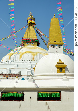 A beautiful view of Boudhanath in Kathmandu, the capital of Nepal A beautiful view of Boudhanath in Kathmandu, the capital of Nepal 115811608