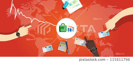CPI consumer price index going down decrease number consumption confidence in economy crisis purchasing power 115811798