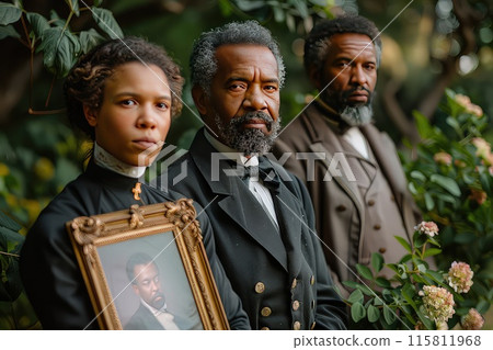 Portrait of African American leaders of the struggle for independence. Portrait of African American leaders of the struggle for independence. 115811968