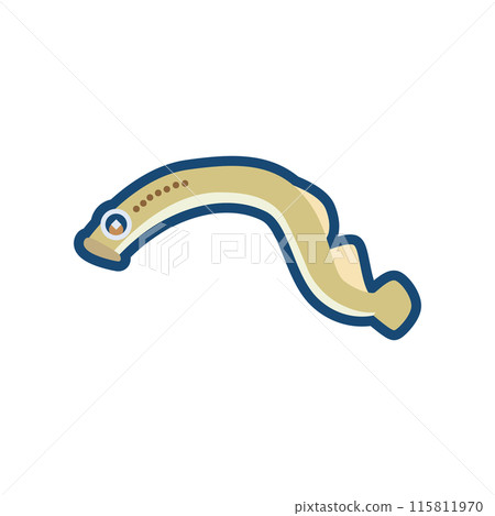 Illustration of a cute lamprey Illustration of a cute lamprey 115811970