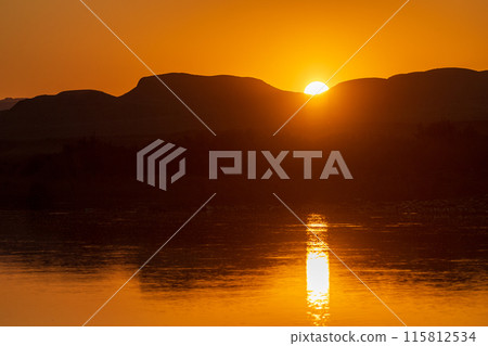 The orange river at sunset The orange river at sunset 115812534