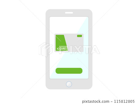 Illustration of a cardless transportation IC card Illustration of a cardless transportation IC card 115812805