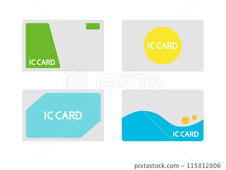 Simple illustration of a transportation IC card 115812806