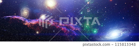Space background. Collage on space, science . Elements of this image furnished by NASA. Space background. Collage on space, science . Elements of this image furnished by NASA. 115813348