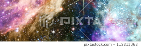 abstract background with night sky and stars. Panorama view universe space shot of milky way galaxy with stars on a night sky background. Elements of this Image Furnished by NASA 115813368