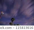 Clouds and stars floating in the summer night sky 115813616