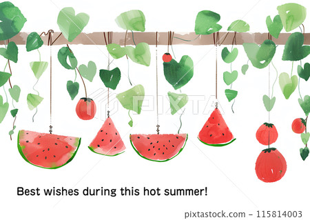 Delicious-looking watermelon (with text) 115814003