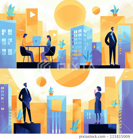 Illustration of people working 115815009