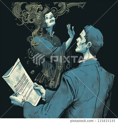 A man reading a newspaper A man reading a newspaper 115815135