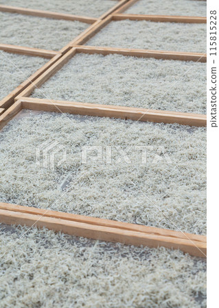 Chirimen drying in the sun 115815228