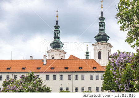 View of Strahov Monastery in Prague, Czech Republic. 115815816