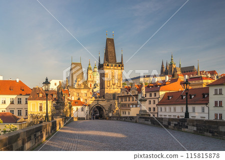 The Mala Strana Bridge Tower at end of Charles bridge in Prague. The Mala Strana Bridge Tower at end of Charles bridge in Prague. 115815878