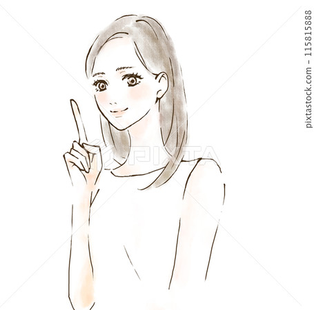 沒有笑紋的女人的插圖 115815888