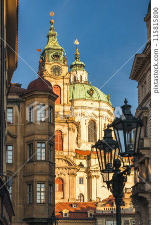 Church of Saint Nicholas in Lesser Town Square in Prague. Church of Saint Nicholas in Lesser Town Square in Prague. 115815890