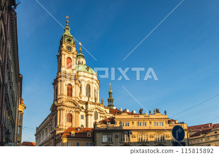 Church of Saint Nicholas in Lesser Town Square in Prague. Church of Saint Nicholas in Lesser Town Square in Prague. 115815892
