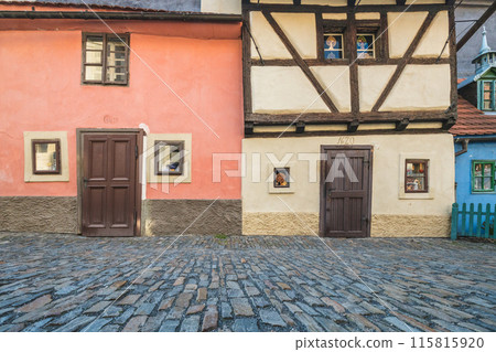 Golden Lane within the Prague Castle complex, Prague. Golden Lane within the Prague Castle complex, Prague. 115815920