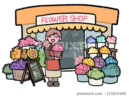 花店和店員 115815946
