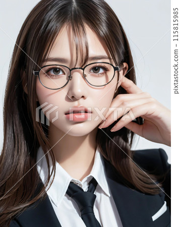 Office lady wearing glasses Business woman 115815985