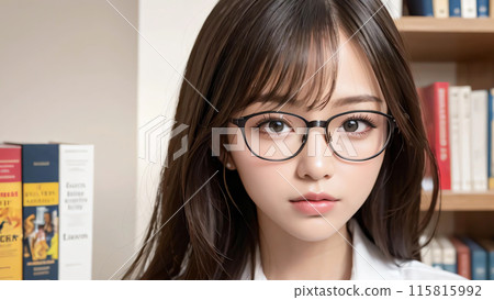 Office lady wearing glasses Business woman 115815992