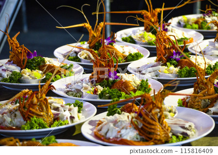 喜宴上的鮮蝦冷盤 115816409