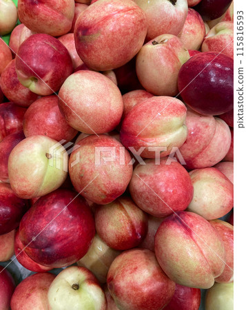 lots of ripe fruit vitamin peaches for food as background lots of ripe fruit vitamin peaches for food as background 115816593