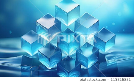藍色未來派清晰3D抽象背景素材宇宙 藍色未來派清晰3D抽象背景素材宇宙 115816881