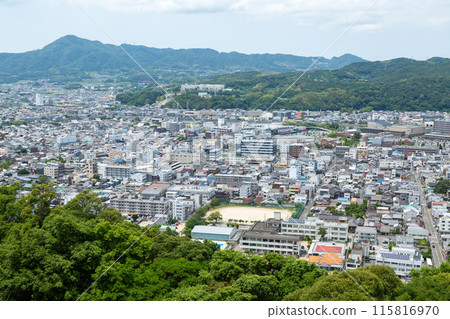 Panoramic view of Sumoto city, Awaji Island 115816970