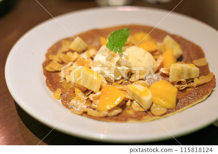 Buckwheat crepes and fruit galettes Buckwheat crepes and fruit galettes 115818124