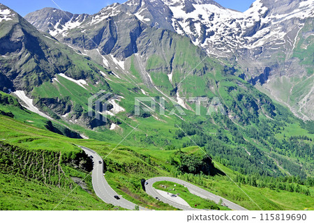 View of the Grossglockner Alpine Road View of the Grossglockner Alpine Road 115819690