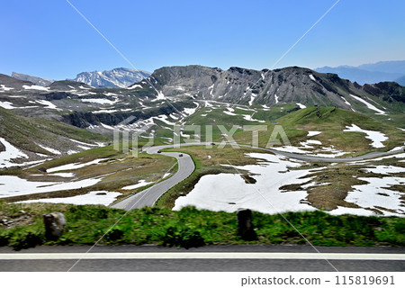 Snow-covered Grossglockner Highway Snow-covered Grossglockner Highway 115819691