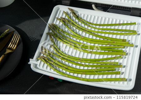 Bunch of green asparagus 115819724