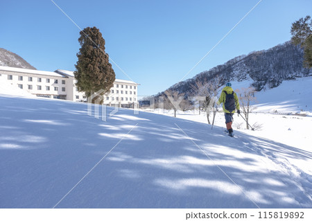 Image of snowshoe hiking at Oyama Kyoganari Image of snowshoe hiking at Oyama Kyoganari 115819892