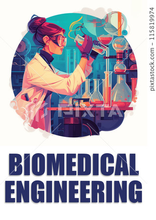 Female Biomedical Engineer Working in a Laboratory 115819974