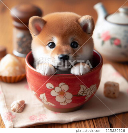 Mameshiba in a bowl 115820626