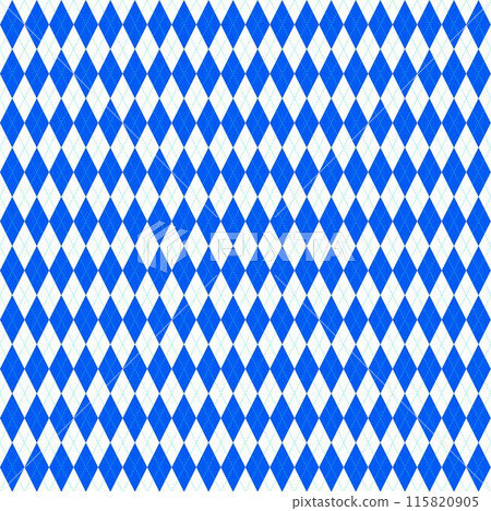 Blue and white summer argyle check 115820905