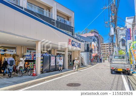 神奈川縣川崎市宿河原站的城市景觀 115820926