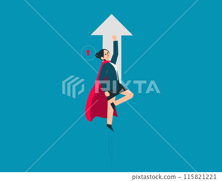 Ambition and business success. Leadership concept vector Ambition and business success. Leadership concept vector 115821221