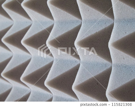 Noise Control Panels. Grey acoustic foam with a repetitive pyramid pattern. Noise Control Panels. Grey acoustic foam with a repetitive pyramid pattern. 115821308