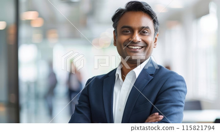 Smiling mature man office worker, businessman 115821794