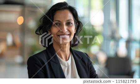 Smiling mature woman office worker, businesswoman 115821795