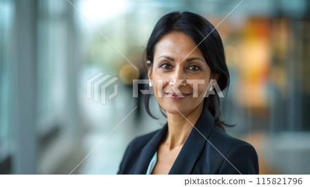 Smiling mature woman office worker, businesswoman 115821796